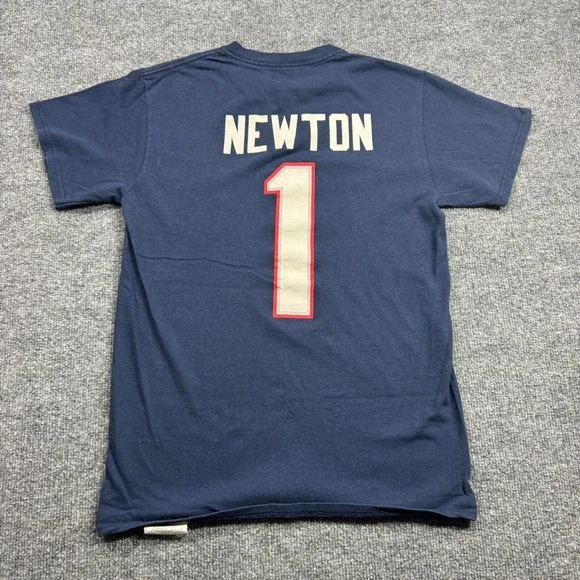 Cam Newton 1 New England Patriots NFL Team Apparel Shirt Mens S Blue Football - Picture 6 of 10